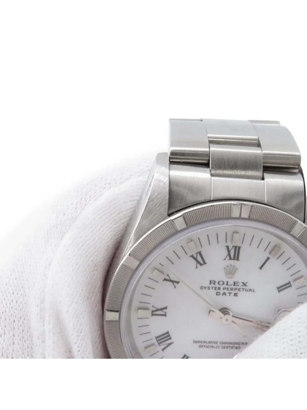 Rolex Oyster Perpetual Date Number Watch White Dial